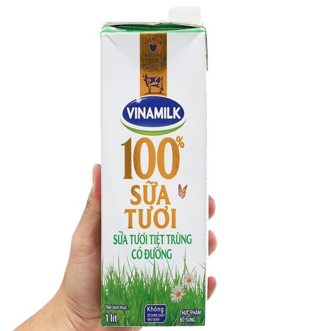 Vinamilk fresh milk with sugar 1L