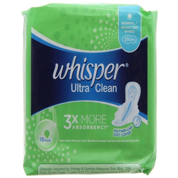 Super absorbent Whisper Ultra Clean tampons